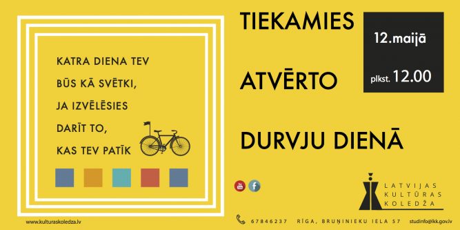 ATVĒRTO DURVJU DIENA 12.MAIJĀ.