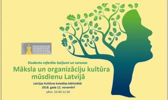 Referātu lasījumu konference “Māksla un organizāciju kultūra mūsdienu Latvijā”