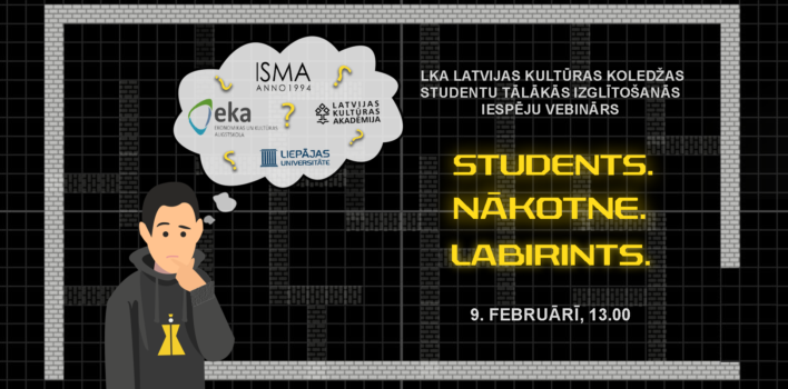 9. februāri notiks vebinārs par tālāk izglītības iespējām Latvijas Kultūras koledžas absolventiem